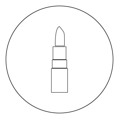 Ruj simgesi anahat siyah renk daire vektör çizim