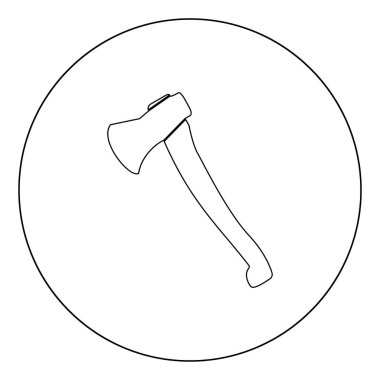 Daire vektör çizim simgesini anahat siyah renkte axe