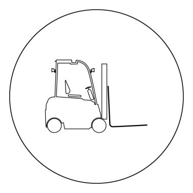 Elektrik yüklü simge anahat siyah renk daire vektör çizim