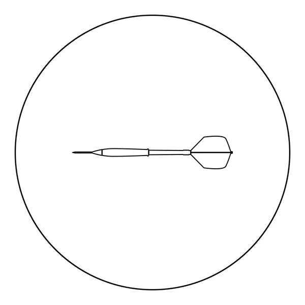 Pfeil Schwarz Symbol Kreis Vektor Illustration Isoliert Flachen Stil — Stockvektor