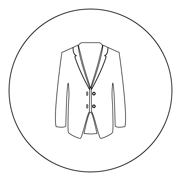 Business Suit Icona Nera Cerchio Vettoriale Illustrazione Isolato Stile Piatto — Vettoriale Stock