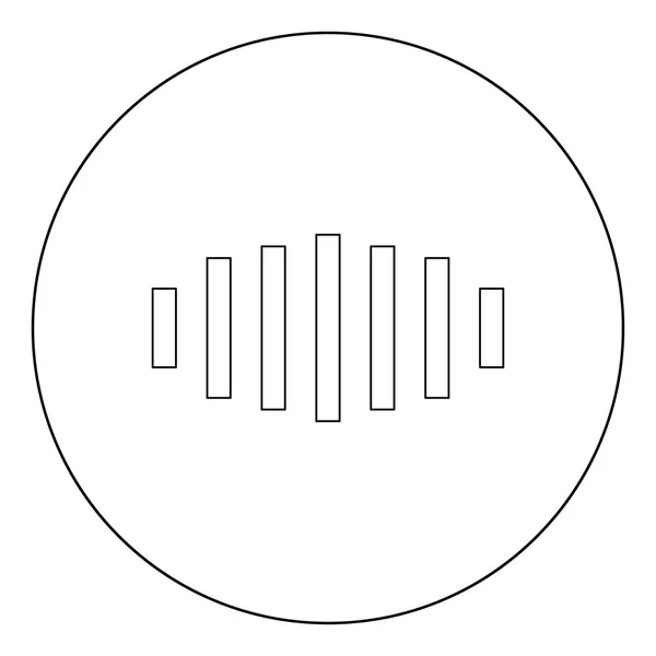 Digitales Signal Schwarzes Symbol Kreis Vektor Illustration Isoliert Flachen Stil — Stockvektor