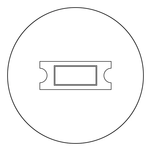 Черная Иконка Билета Векторном Рисунке Круга — стоковый вектор