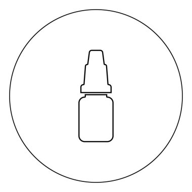 Daire Anahat vektör çizim içinde simge siyah renk göz damlası