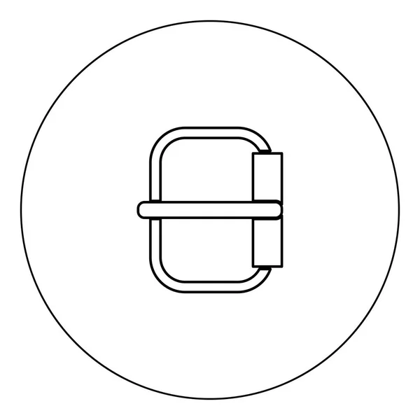 Черный Цвет Пряжки Рисунке Вектора Контура Круга — стоковый вектор