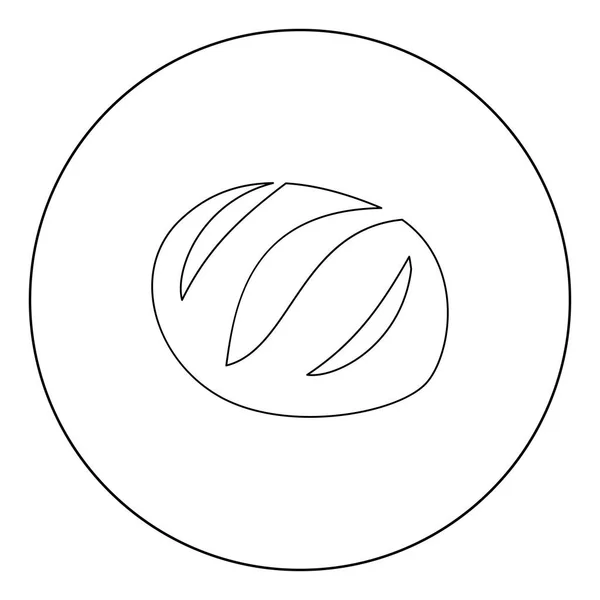 าของไอคอนขนมป งในภาพเวกเตอร นขอบวงกลม — ภาพเวกเตอร์สต็อก