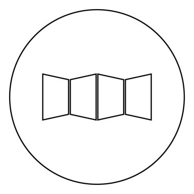 Daire Anahat vektör çizim simgesi siyah renkte göster
