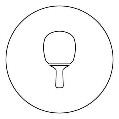 Roket daire Anahat vektör görüntü illüstrasyon bir masa tenisi siyah simgesinin