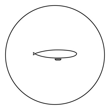 Zeplin siyah kutsal kişilerin resmi içinde daire Anahat vektör görüntü illüstrasyon