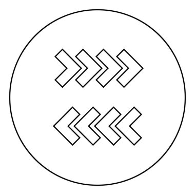 Rating okları daire Anahat vektör görüntü illüstrasyon simgesinde siyah