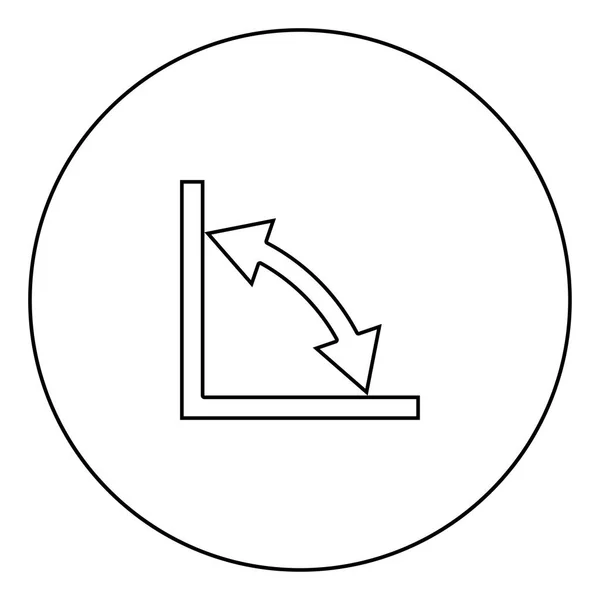 Geometria Matematyka Znaki Symbole Czarny Ikona Kręgu Konspektu Ilustracja Wektorowa — Wektor stockowy