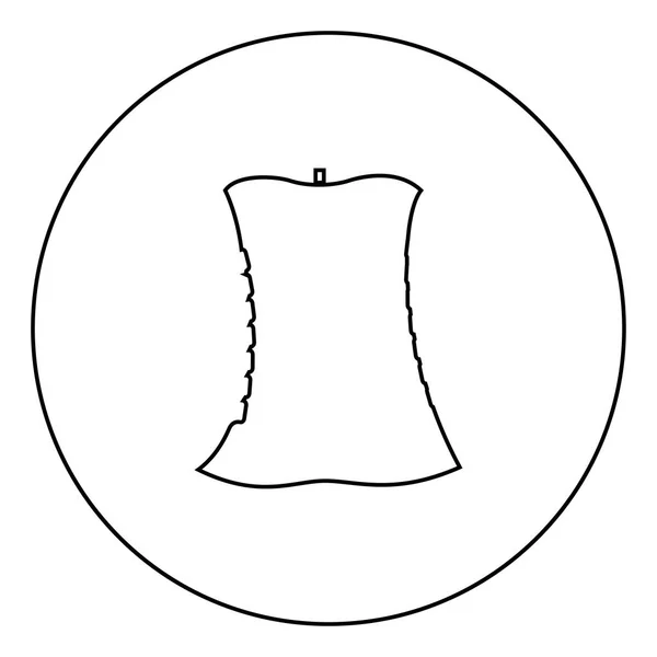 Apfelkern Schwarzes Symbol Kreis Umriss Vektor Illustration Bild — Stockvektor