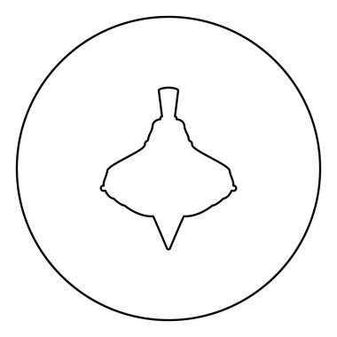 Eğlenceyi siyah kutsal kişilerin resmi daire Anahat vektör illüstrasyon izole içinde