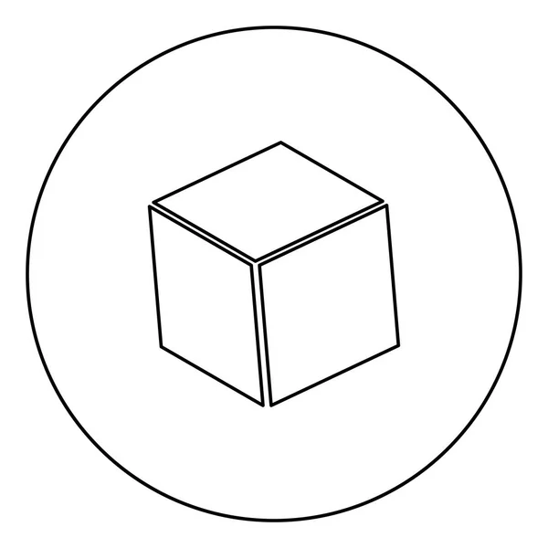 Icône Noire Forme Cercle Illustration Vectorielle Isolée — Image vectorielle