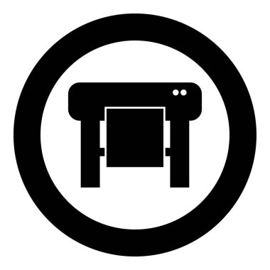 Çizici simge siyah renk vektör çizim yuvarlak daire