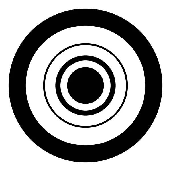 Radio Signal Symbol Ansluta Ikonen Svart Färg Cirkel Runt Vektorillustration — Stock vektor