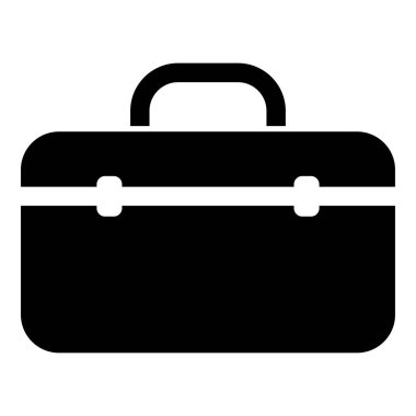 Araç kutusu profesyonel simge siyah renk vektör düz stil basit görüntü illüstrasyon