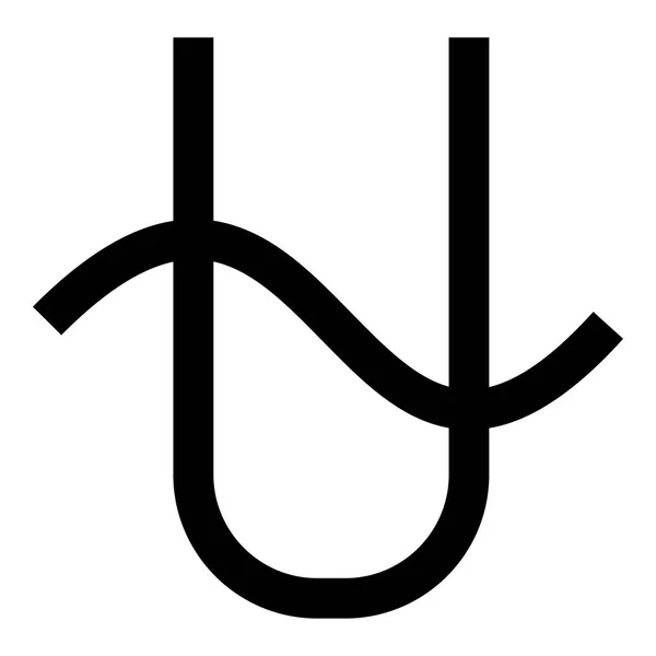 Ophiucus Symbol Zodiac Ikonen Svart Färg Vektor Illustration Platt Stil — Stock vektor