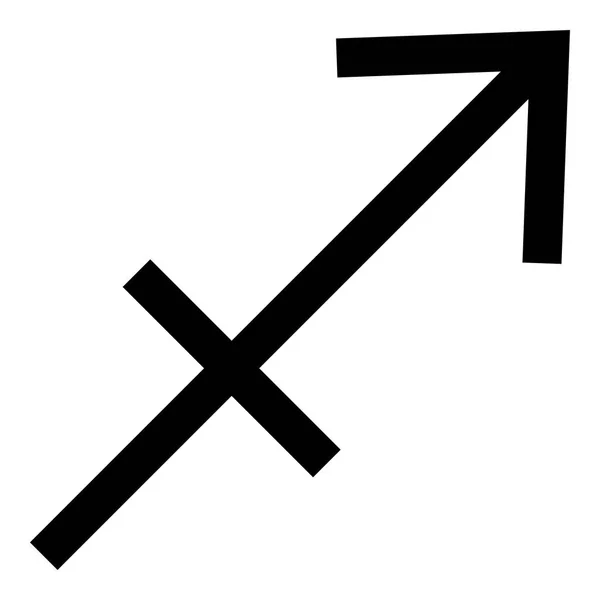 射手座のシンボル干支アイコン黒い色ベクトル図フラット スタイル シンプルな画像 — ストックベクタ