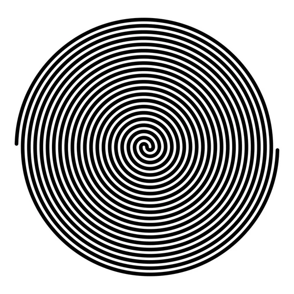 Icono Espiral Color Negro Vector Ilustración Plano Estilo Simple Imagen — Archivo Imágenes Vectoriales