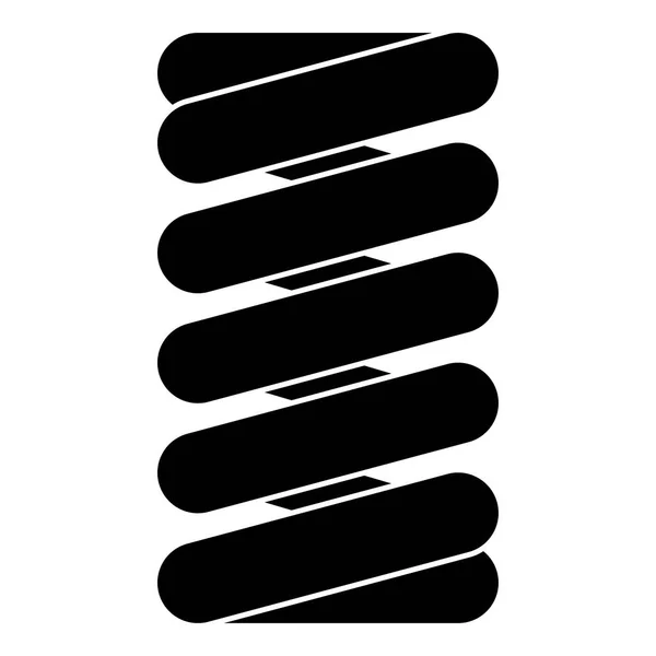 Bahar Bobin Simgesi Siyah Renk Vektör Düz Stil Basit Görüntü — Stok Vektör