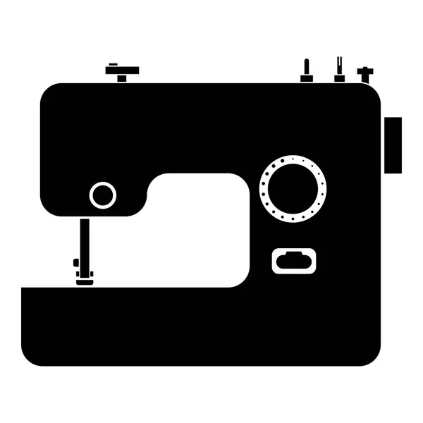 Nähmaschine Symbol Schwarze Farbe Vektor Illustration Flachen Stil Einfaches Bild — Stockvektor
