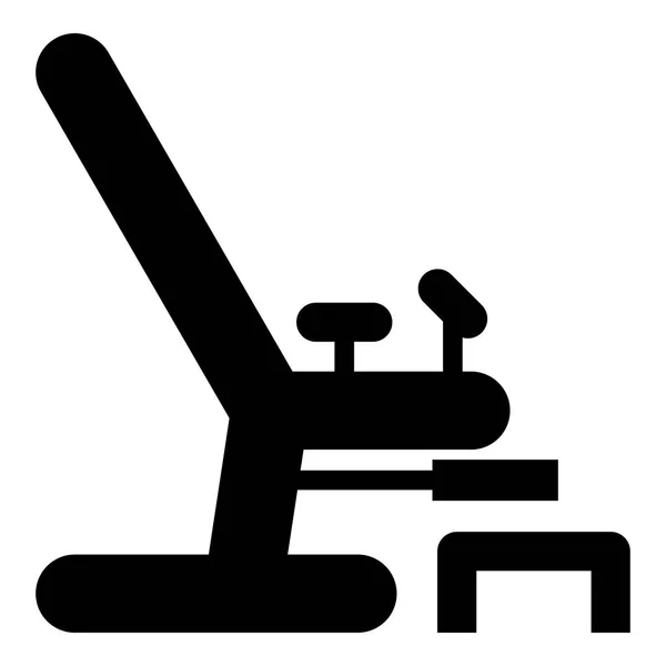 Gynäkologischer Stuhl Symbol Schwarz Farbvektor Illustration Flachen Stil Einfaches Bild — Stockvektor