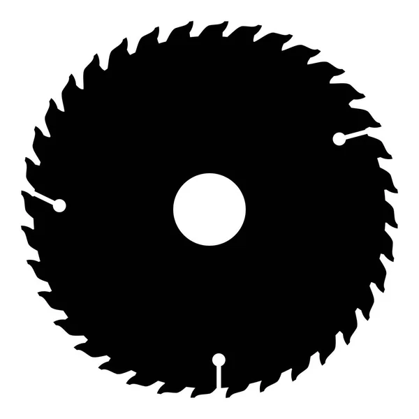 Icono Disco Circular Vector Color Negro Ilustración Estilo Plano Imagen — Vector de stock