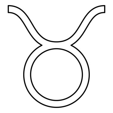 Toros sembol simge siyah renk vektör düz stil basit görüntü illüstrasyon