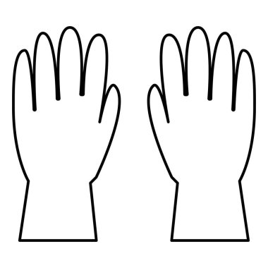 Eldiven simge siyah renk vektör çizim düz stil basit görüntü çalışma