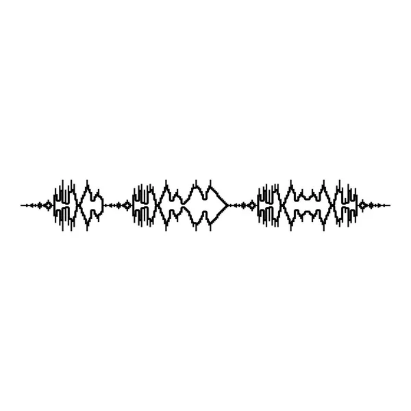 Soundtrack Pulse Muziek Speler Audio Wave Equalizer Element Drijvende Geluidsgolf — Stockvector