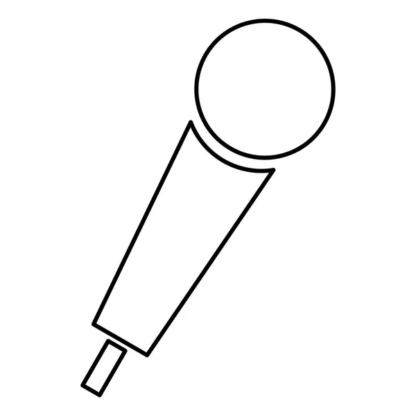 Ícone Microfone Mão Cor Preta Vetor Ilustração Estilo Plano Imagem — Vetor de Stock