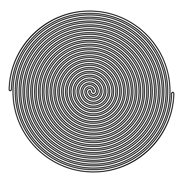 Icono Espiral Color Negro Vector Ilustración Plano Estilo Simple Imagen — Archivo Imágenes Vectoriales