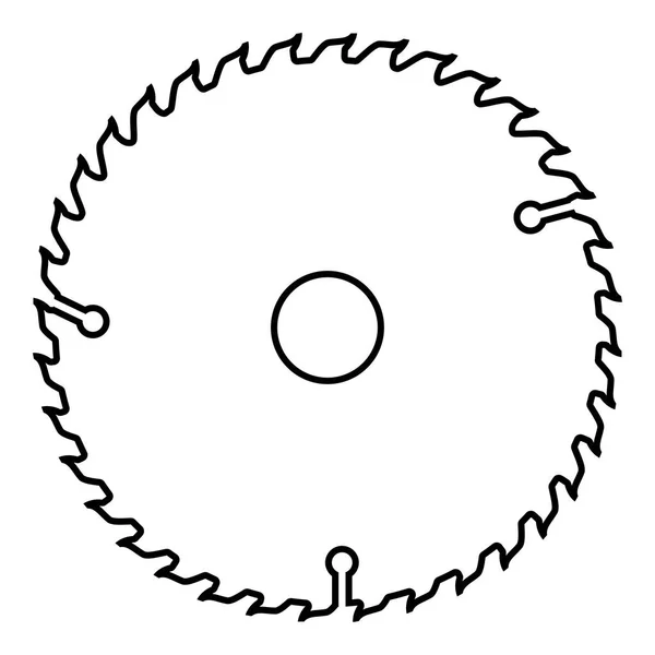 Icono Disco Circular Vector Color Negro Ilustración Estilo Plano Imagen — Vector de stock