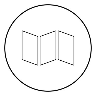 Simge siyah renge daire içinde yuvarlak anahat