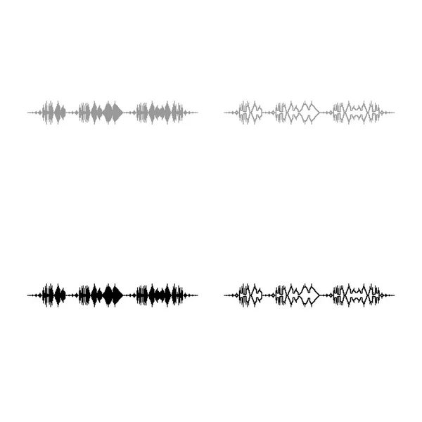 Звуковая Дорожка Пульс Музыкальный Плеер Аудио Волна Эквалайзер Элемент Плавающей — стоковый вектор