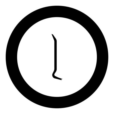 Çimdik bar simge siyah renkli yuvarlak daire vektör çizim