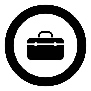 Araç kutusu profesyonel simge siyah renkli yuvarlak daire vektör çizim