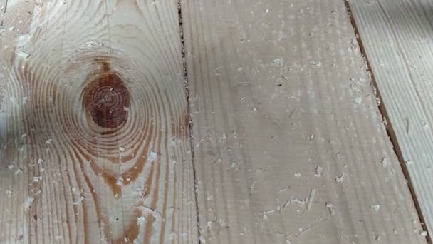 Tablones de madera piso — Vídeo de stock