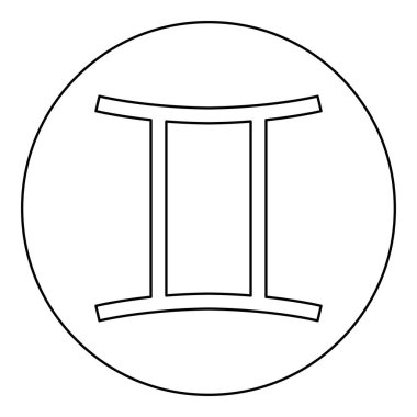 Standart sembol simge siyah renkli yuvarlak daire Anahat vektör çizim