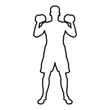 Halter spor eylem erkek egzersiz siluet açık simge siyah renk vektör çizim düz stil basit resim sayfa düzeni görünümü ile çalışmaları yapan erkek