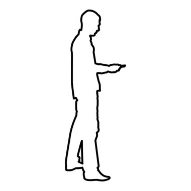 Adam iş ödemek kredi kartı siluet simge siyah renk vektör çizim düz stil basit resim anahat kartı geçer