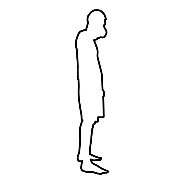 Человек Прикрывающий Рот Концепция Силуэта Закрытия Рта Шок Икона Скорби — стоковый вектор