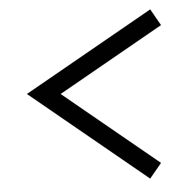 Кеназ Руна Kanu Символ Язвы Факел Значок Черный Цвет Вектор — стоковый вектор