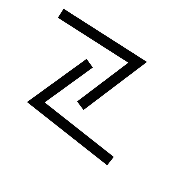 Jera Rune Year Yeild Harvest Symbol Icon Black Color Vector — Stock Vector