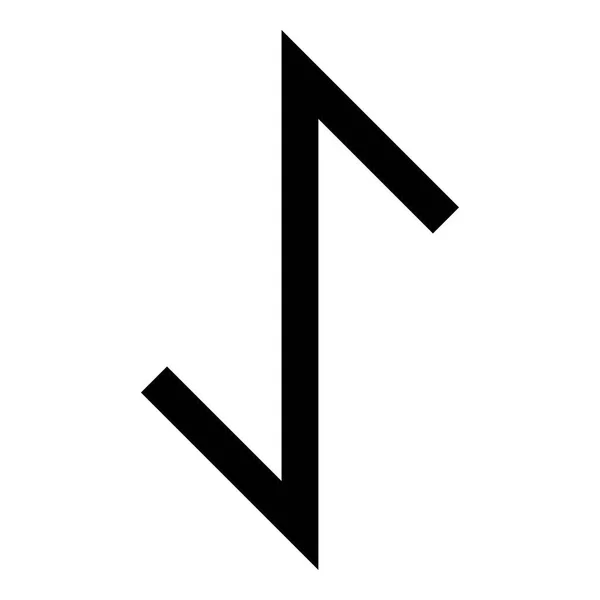 Eywas Rune Yew Δύναμη Egis Σύμβολο Εικονίδιο Μαύρο Χρώμα Διανυσματικά — Διανυσματικό Αρχείο