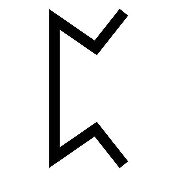 Perth Rune Pertho Päron Dolda Spelet Symbol Ikonen Svart Färg — Stock vektor