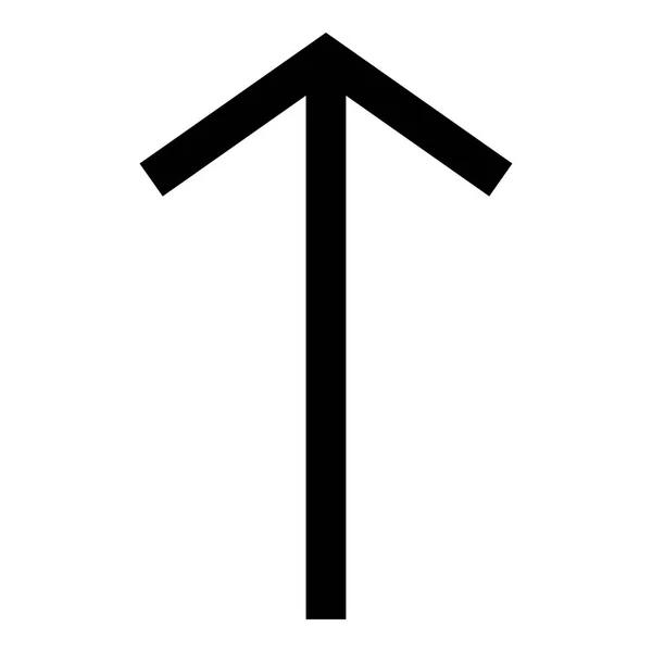 Teiwaz Rune Telwaz Tyr Warrior Symbol Icon Schwarze Farbe Vektor — Stockvektor