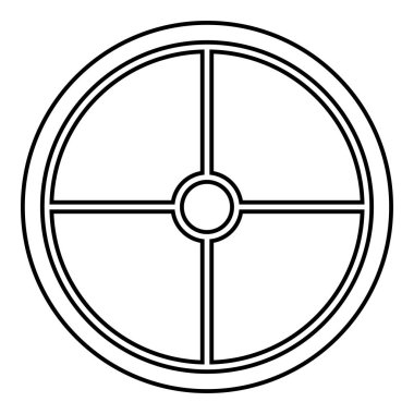 Viking kalkanın simge siyah renk vektör düz stil basit görüntü illüstrasyon