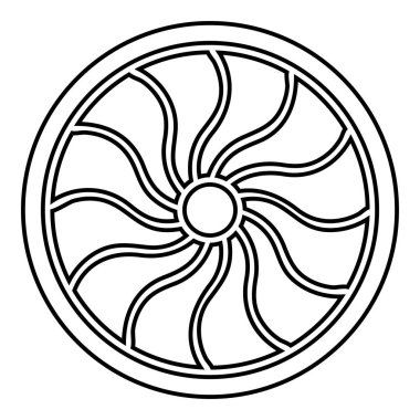 Viking kalkanın simge siyah renk vektör düz stil basit görüntü illüstrasyon